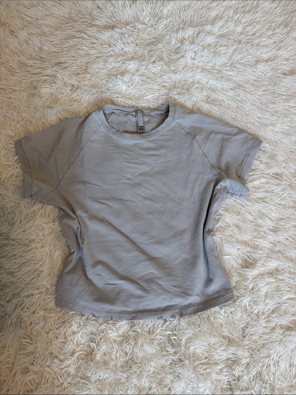 SKIMS Gray Short Sleeve Crewneck Tee